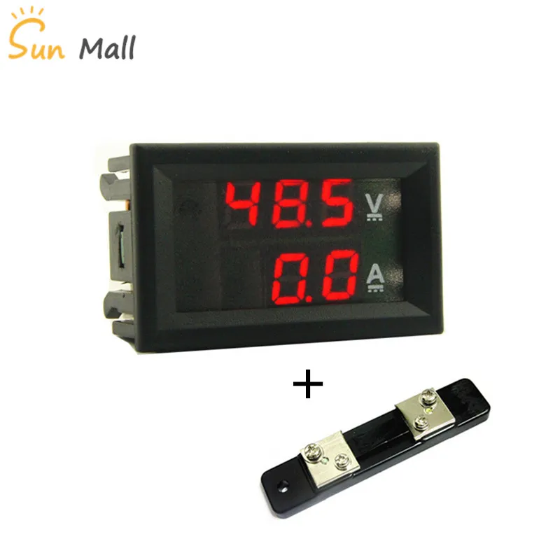 

DC 100V 50A Red-Red Mini 0.28inch LED Digital Voltmeter Ammeter Volt Ampere Meter Amperemeter Voltage Indicator Tester