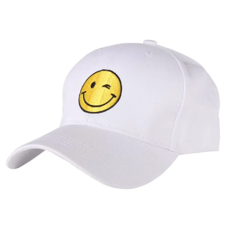 Для женщин мужчин летние шапки хип хоп Улыбающееся печатных хлопок Регулируемый игривый унисекс кепки для бега