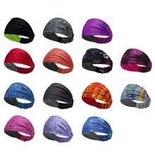 Для Женщин Йога Фитнес спорт оголовье Нескользящие бега спортивная повязка Фитнес высокие эластичные дышащие носить волос