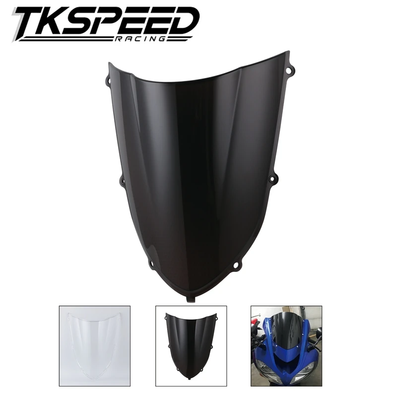 

Free shipping For Kawasaki ZX10R 2004 2005 ZX 10R 04 05 Black Windshield WindScreen Double Bubble