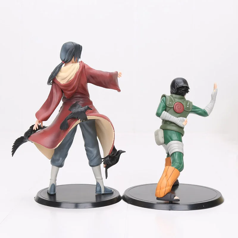 2 Pcs Set Naruto Uchiha Itachi Rock Lee Pvc Aksi