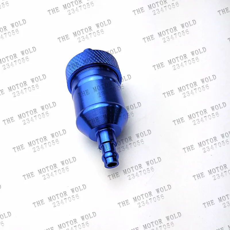 Универсальный 6 мм анодированный сплав масляные фильтры Мотоцикл Байк ATV Quad Inline масляный газовый топливный фильтр - Цвет: blue