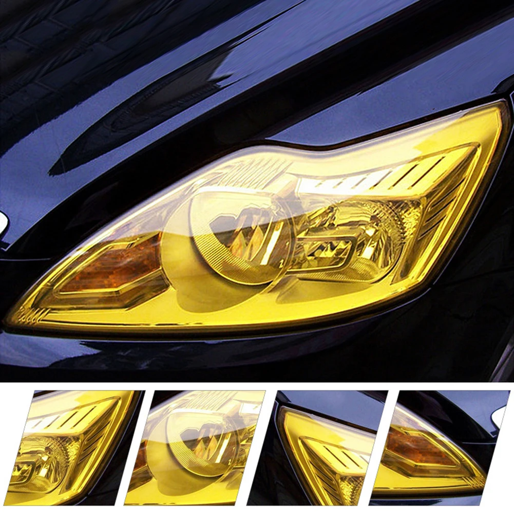 

30cm * 100cm Car Light Protection Car Lamp Color Film Translucent Film Car Color Change Sticker Car Auto Headlight Film Tool