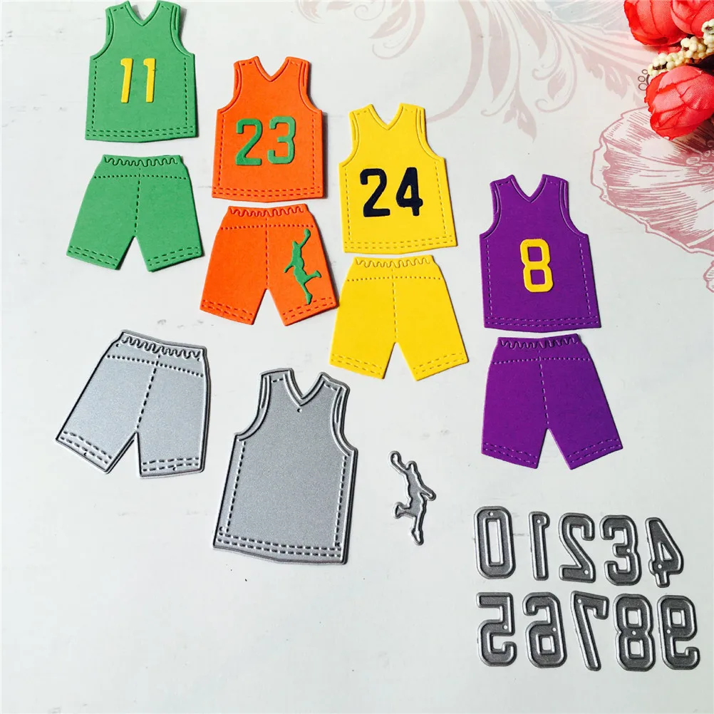 55 35mm Basketball Shirt Clothes Cutting Dies For Scrapbooking