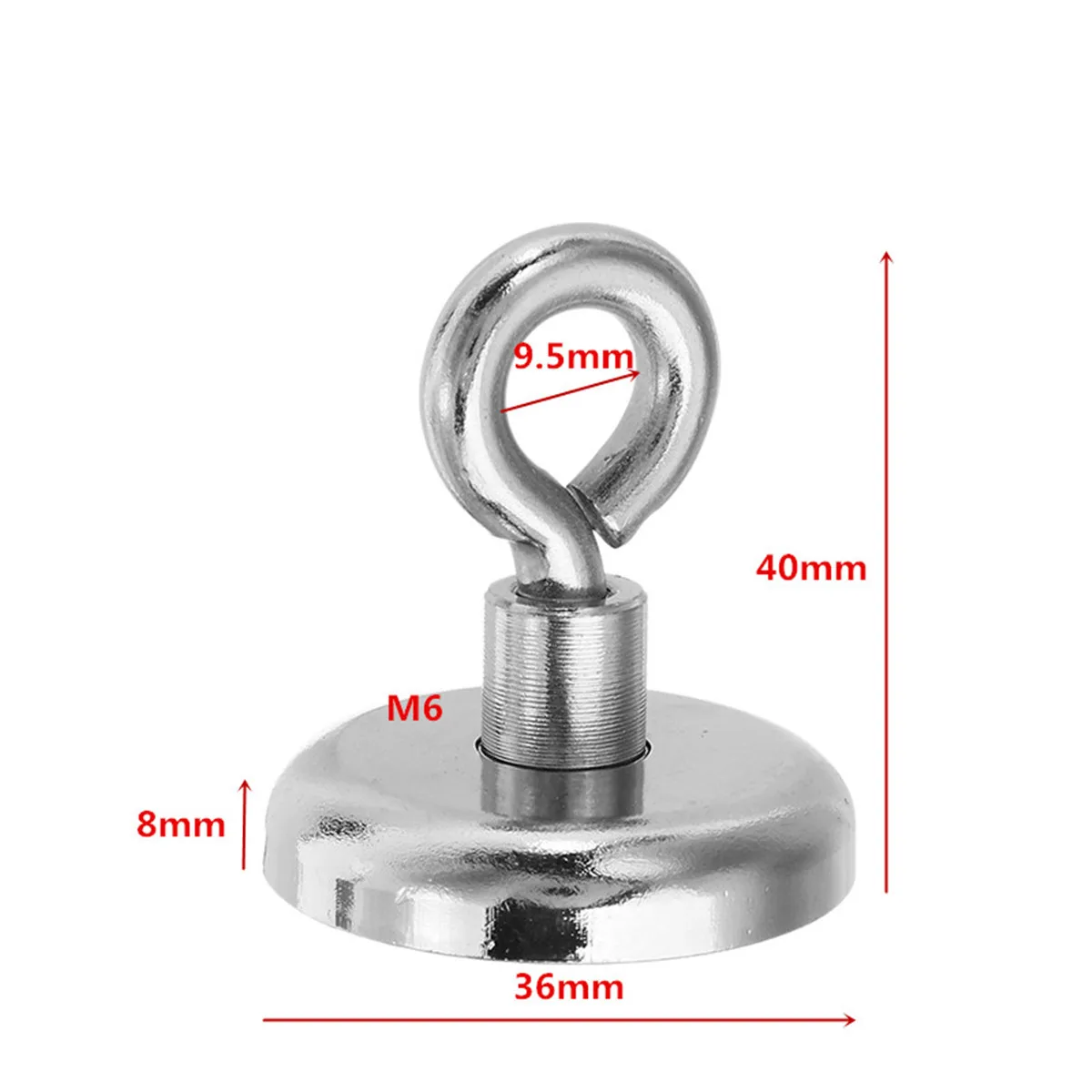 36 мм x 40 мм 50 кг восстановление неодима магнит металлоискатель коготь крюк магнит