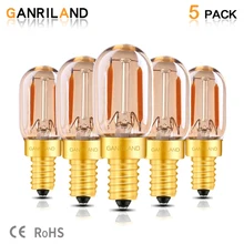 Lámpara Led GANRILAND T22 de 1 W, 12 V, 24 V, filamento Led Cob Bub E12 E14 DC, vela de 12 V, decoración Vintage, bombillas de iluminación nocturna para habitación