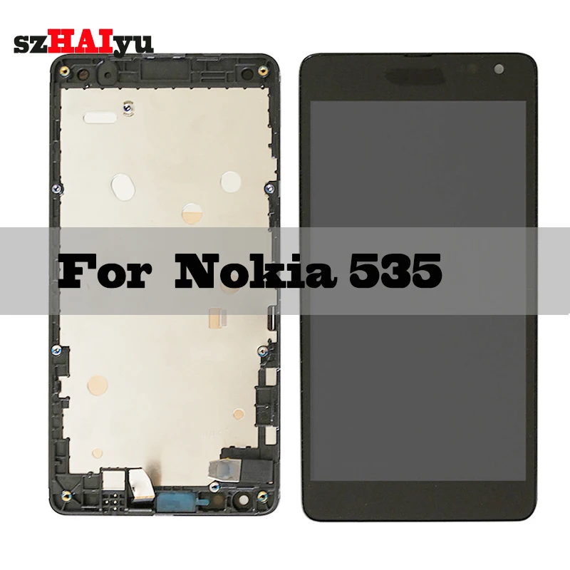 

SZHAIYU 960x540 5.0'' LCD For Nokia Lumia 535 LCD Display Touch Screen Digitizer Panel Replacement Parts Assembly Tools Frame