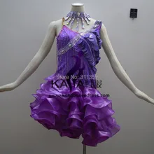 Стиль! kaka-l140213, Для женщин Костюмы для латиноамериканских танцев Одежда для танцев, Fringe Сальса платье Танго Самба Румба Чача платье, Костюмы для латиноамериканских танцев платье для танцев для продажи