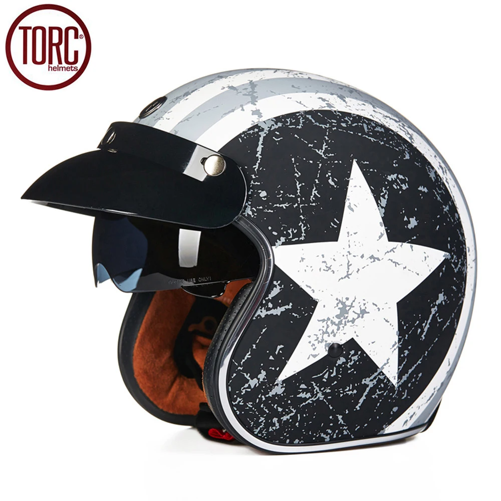 

TORC Motorcycle Helmet Retro Harley Open Face Vintage Cruiser Helmet T57A Moto Casque Casco motocicleta Capacete Helmets