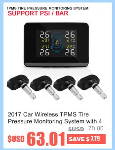 U901 автомобиля Беспроводной TPMS шин Давление мониторинга Системы с 4 внешних датчиков ЖК-дисплей Дисплей