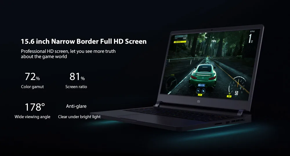 2019 Xiaomi mi Ga mi ng ноутбук 15,6 ''Windows 10 Intel Core I7-8750H Hexa Core GTX 1060 16 ГБ + 512 ГБ ноутбук с подсветкой клавиатуры
