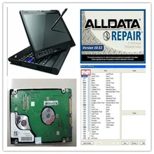 2017 newest auto repair software alldata 10.53 mitchell 2 softwares in 1000gb hdd installed well in x200t laptop (2g)!