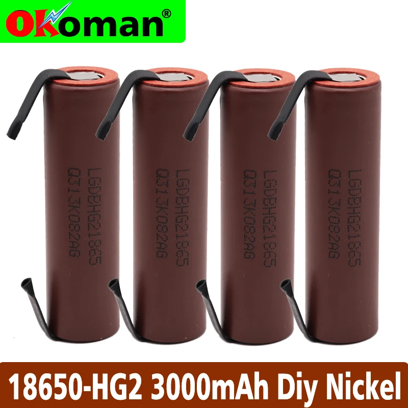 100% оригинал 18650 батарея HG2 3000 mAh 3 7 V литий-ионная аккумуляторная для LG фонарик