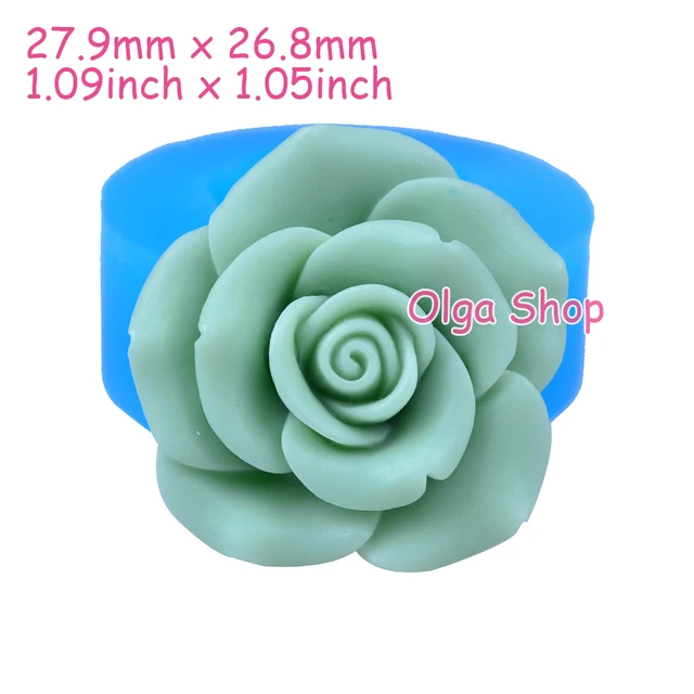 Hyl045 27,9 Mm -Es Virág / Rózsa Szilikon Push Penész - Fondant, Cukorcraft, Gyanta, Polimer Agyag, Gumi Paszta, Ékszerek, Gyertya, Ételek Biztonsága - Image 2