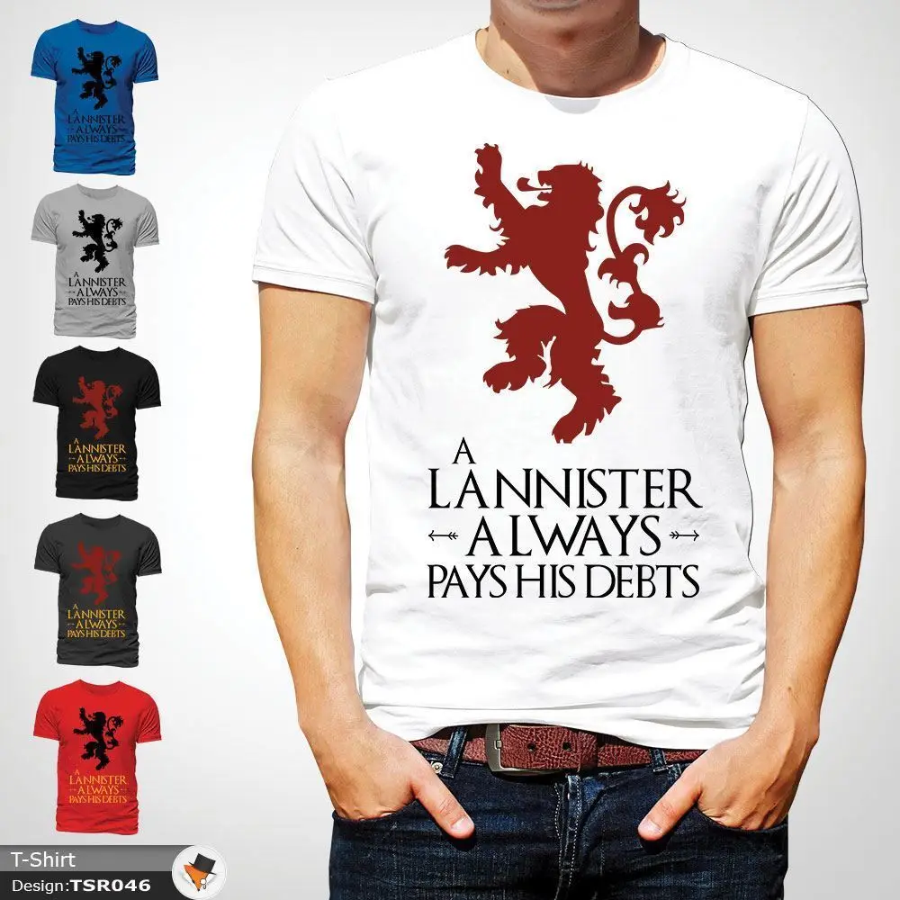 Game Of Thrones T Shirt A Lannister Pays Debts Design T Shirt Gift