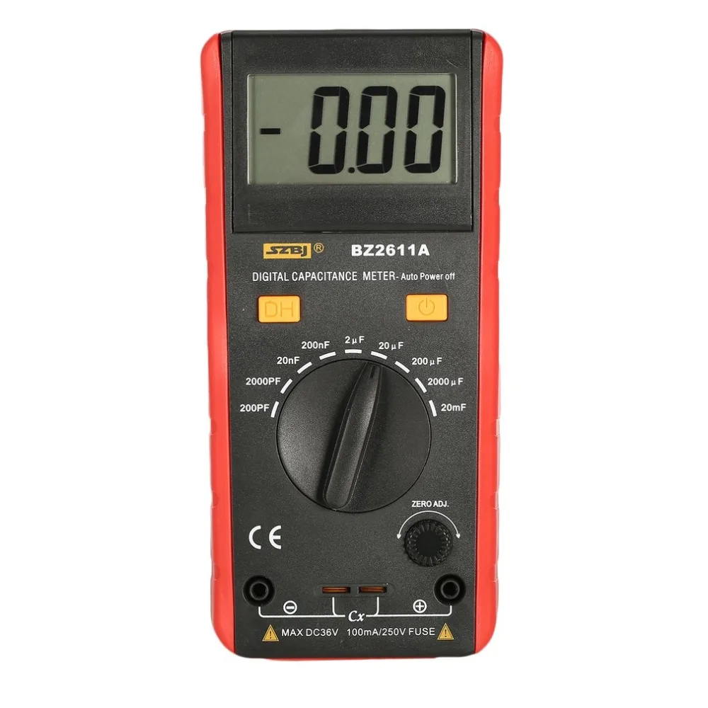 

Handheld Digital Capacitance Meter Tester 1999 Counts Capacitor Electronic Auto Diagnostic Tool LCD Backlight