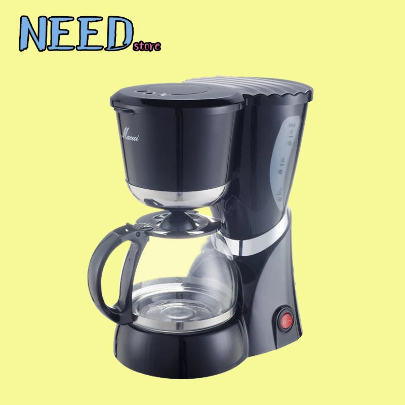 Image New High Quality Glass Coffee Pot Black Color Coffee Machine American Nescafe Drip Coffee Maker Machine Home Kitchen Cafe Device