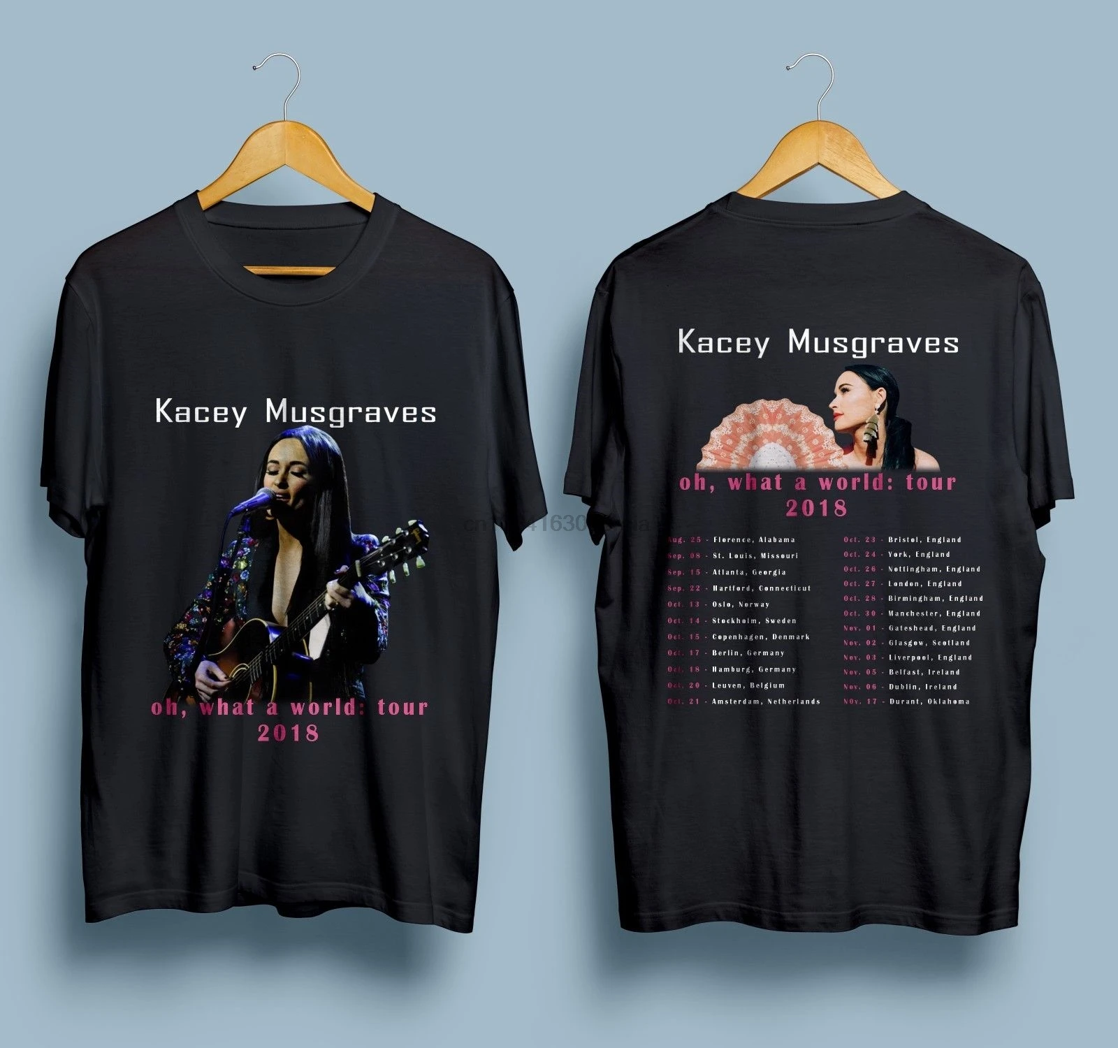 New Kacey Musgraves Oh What A World Tour 2018 Gildan T Shirt Black Size ...