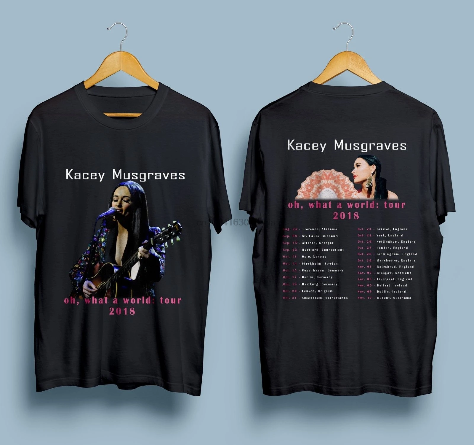 New Kacey Musgraves Oh What A World Tour 2018 Gildan T Shirt Black Size S 2XL-in T-Shirts from 