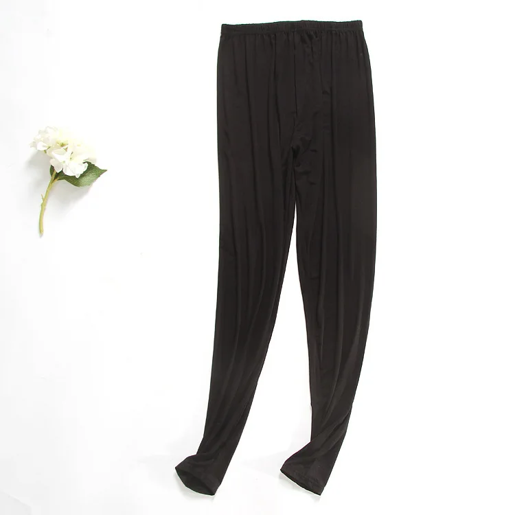 Простые Модальные штаны для сна для женщин; Чистый карамельный цвет; домашние штаны для женщин; повседневные удобные домашние брюки; сезон осень - Цвет: black
