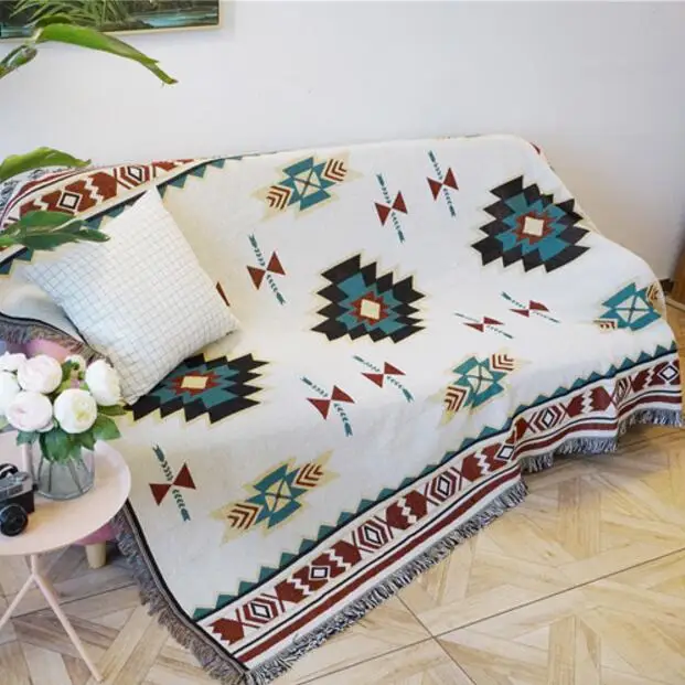 

Northern Europe Gree Sofa Blanket Geometric Carpet For Living Room Bedroom Rug Bedspread Dust Cover Table Cloth Tapestry