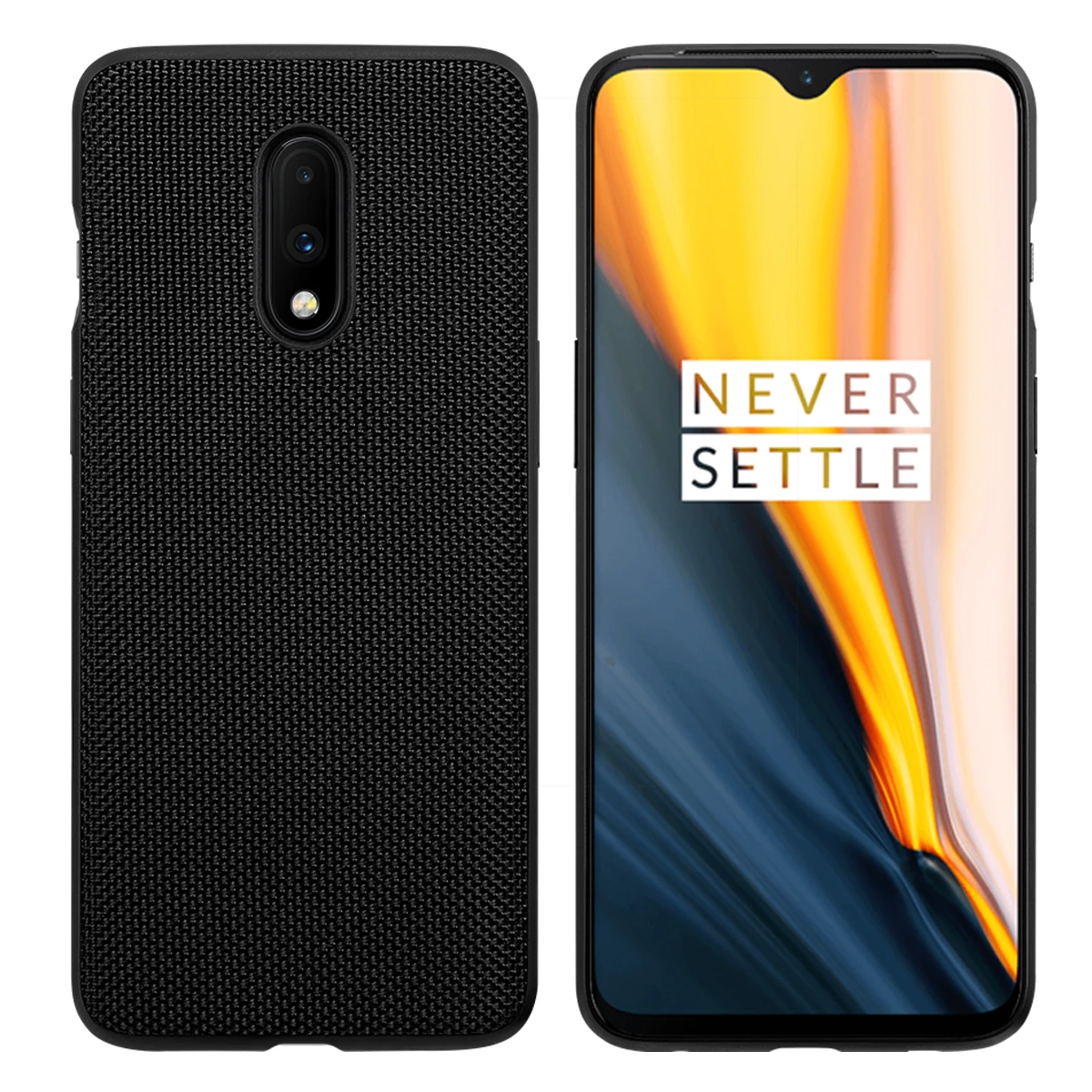 Для Oneplus 7 Pro Чехол Текстура углерода кожа противоударный ультра тонкая задняя крышка для Oneplus 7 Pro 6T 6 Чехол Oneplus 7 крышка Капа - Цвет: Черный