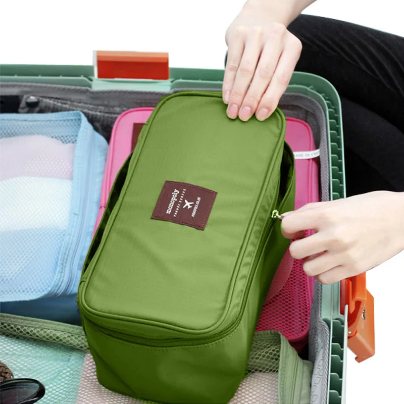 

Drop Ship Travel Shoes Bag Travel Bag Nylon Portable Waterproof Shoe Bags Shoes Sorting Pouch 6 Colors Travel Accessories