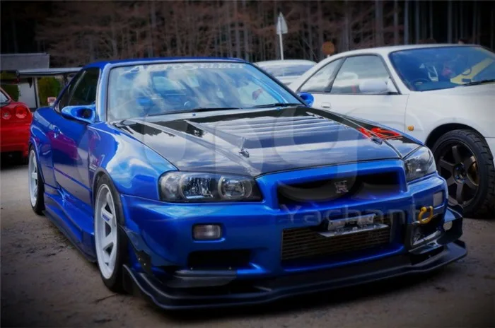1999-32002 Nissan Skyline R34 GTR Auto-Select Front Diffuser Lip with Undertray CF (9)