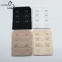 4 шт., Женский 2 крючка, 3 ряда, регулируемый пояс, Широкий бюстгальтер, расширитель, ремень, Расширительная пряжка для женщин, кнопка для бюстгальтера сзади