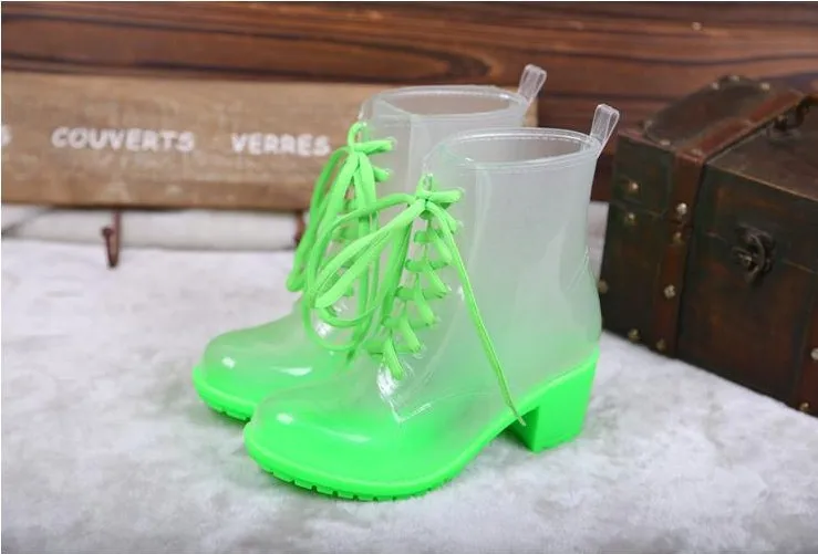 

New fashion non-slip low boots rain boots thick wear-resistant ladies Martin water shoes frosted rubber shoes warm rain boots