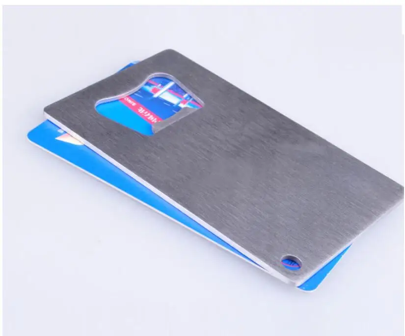 100pcs/lot Fast Shipping Wallet Size Stainless Steel Credit Card Bottle