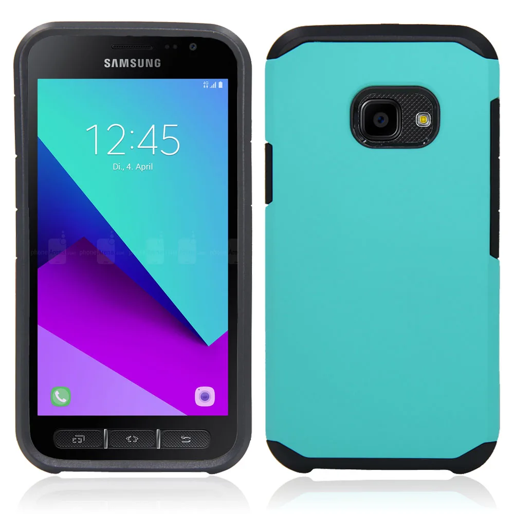 Чехол для samsung Galaxy X 4, двухслойный Гибридный защитный чехол, ударопрочный ТПУ+ жесткий чехол для samsung Galaxy Xcover 4 G390F - Цвет: teal