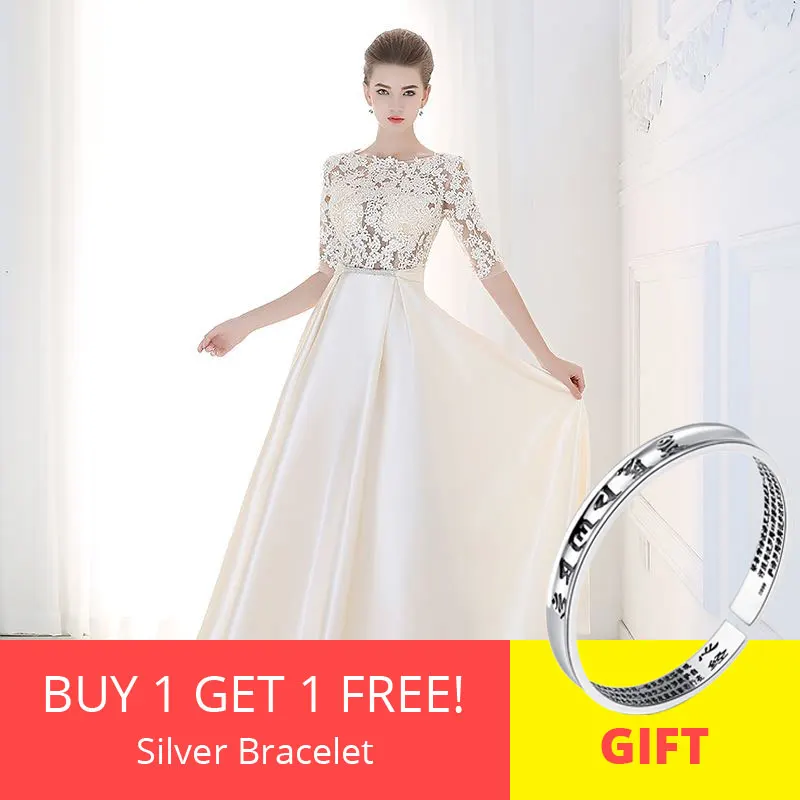 Beauty Emily Beads A Line Lace Up Evening Dresses Long 2019 Party Elegant Vestido De Festa Fast Shipping Prom Gowns Open Back