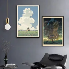 Wall Art na płótnie zdjęcia Home Decoration mój sąsiad Totoro Anime Nordic Style plakat HD drukowane modułowe malarstwo salon