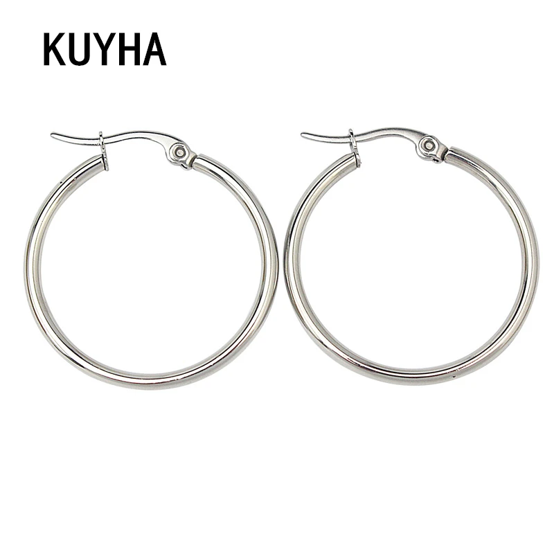 

Circular Smooth Earrings Fashion Jewelry Women/Men Silver Round Trendy Girls/Boy Elegant Simple Career Earring