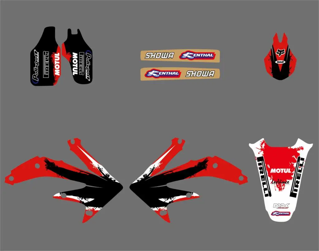 Графика и фоны наклейки Наборы для Honda CRF450 CRF450R 2005 2006 CRF 450 450R R|sticker kit|crf 450decal kit |