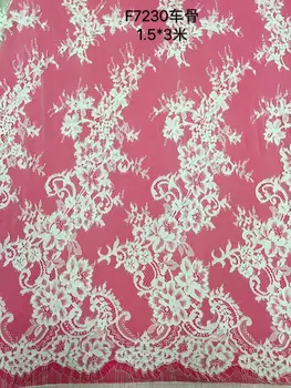 

Embroidered Lace Fabric Wedding Dress Cloth Width 150cm F7230-2