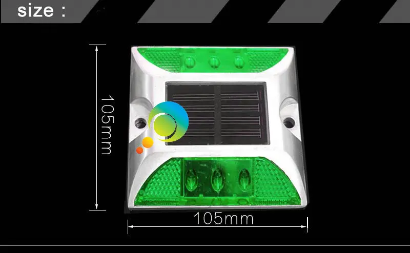 Защита от влаги зеленый светодиодный Режим постоянного света Солнечный Стержень Дороги Маркер