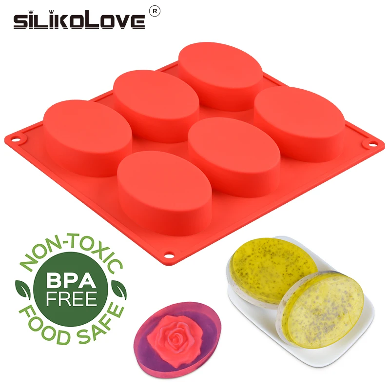 SILIKOLOVE DIY силиконовые мыло формы для мыла 3D 6 форм овальное ручной работы ремесло