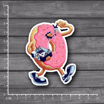 

Hot Cartoon Donuts Eat Police Waterproof DIY Kids Toys Notebook Laptop Stationery Stickers Home decor jdm Suitcase[Single]