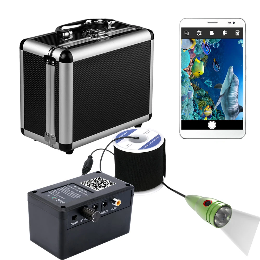 HD 2.4G Wifi 1000TVL اللاسلكية كاميرا تحت الماء الصيد صياد السمك FishfindersWiFi اللاسلكية 1000tvl تحت الماء الصيد الفيديو كاليفورنيا