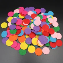 100 Pcs Buatan Kain Non Woven Mainan Round DIY Ramah Lingkungan Bundle untuk Scrapbook Patch Kerajinan Mainan untuk Anak-anak(China)