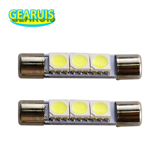 100 шт. гирлянда купольная T6.3 28 мм 31 3 SMD 5050 Светодиодная 3smd лампочка беласветильник