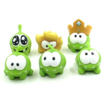 

6PCS Different Rope Frog Games Doll Cut The Rope OM NOM Candy Gulping Monster Toy Action Figure Child's Toys Gift