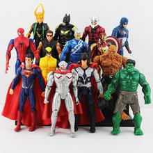14pcs lot 16cm The 2 Age of Ultron Hulk Hawkeye Captain America Thor Batman Spider man