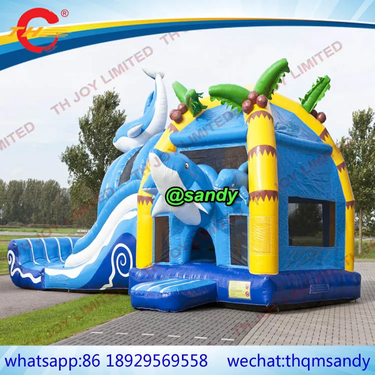 

free air ship to door,dolphin children inflatable moonwalk bouncy jumping castle,kids inflatable jumper trampoline bouncer slide