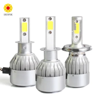 

2PCS High Power COB H1/ H3/ H4/ H7/ H11/ 880/ 9005/ 9006/ 9012 Car LED Headlight Bulb 6000K 72W Auto Car Styling Auto Headlamp