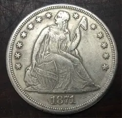 1871-CC Американский сидящий доллар свободы, сделанный из чистого серебра (. 900) 38,1 мм