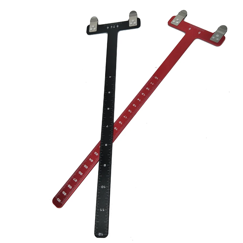 

1PCS Archery Bow T Ruler Archery Metal Bow Square Brace Height Measure Ruler for Recurve Bow Compound Bow Hunting Accessory