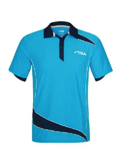 Stiga настольный теннис одежда спортивная быстросохнущая с короткими рукавами, мужская рубашка для пинг-понга женский спортивный трикотаж 75121/75141 - Цвет: 1